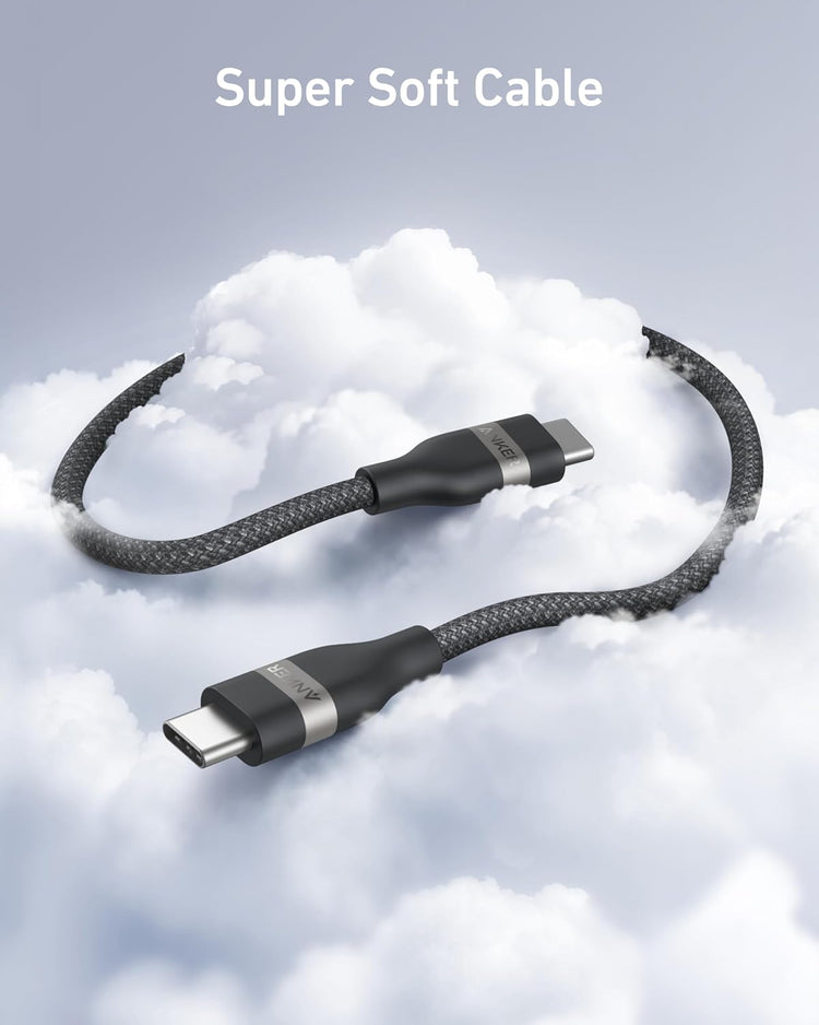 Anker USB-C to USB-C Cable (3 ft / 6 ft, 240W, Upcycled-Braided)