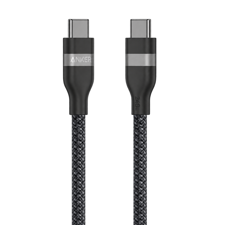 Anker USB-C to USB-C Cable (3 ft / 6 ft, 240W, Upcycled-Braided)